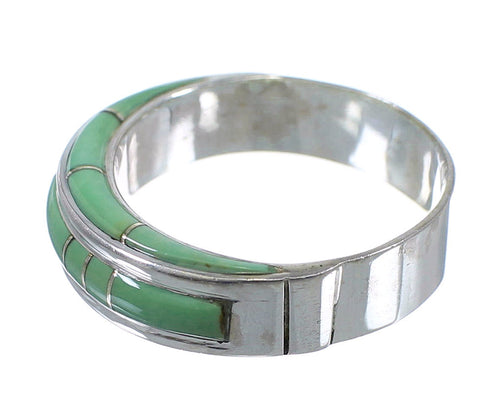 Sterling Silver Turquoise Inlay Southwest Ring Size 6 AX86724